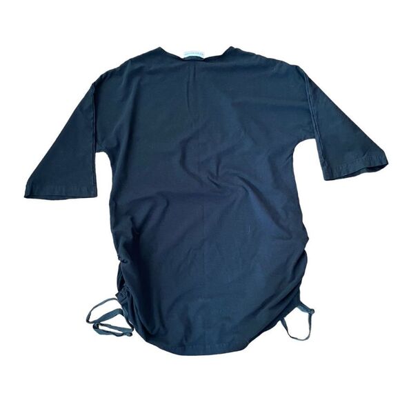 Bryn Walker Side Ruched Inman Lagenlook Tunic Black Small - Picture 3 of 6